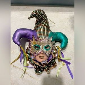 Vintage Jester Porcelain Wall Hanging